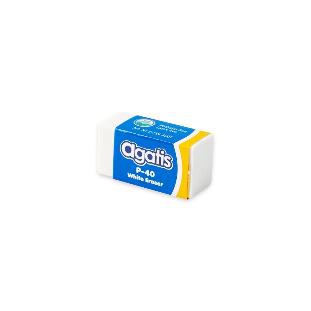 

P-40 PP-40 Warna Putih / Pastels Penghapus Karet Agatis Eraser