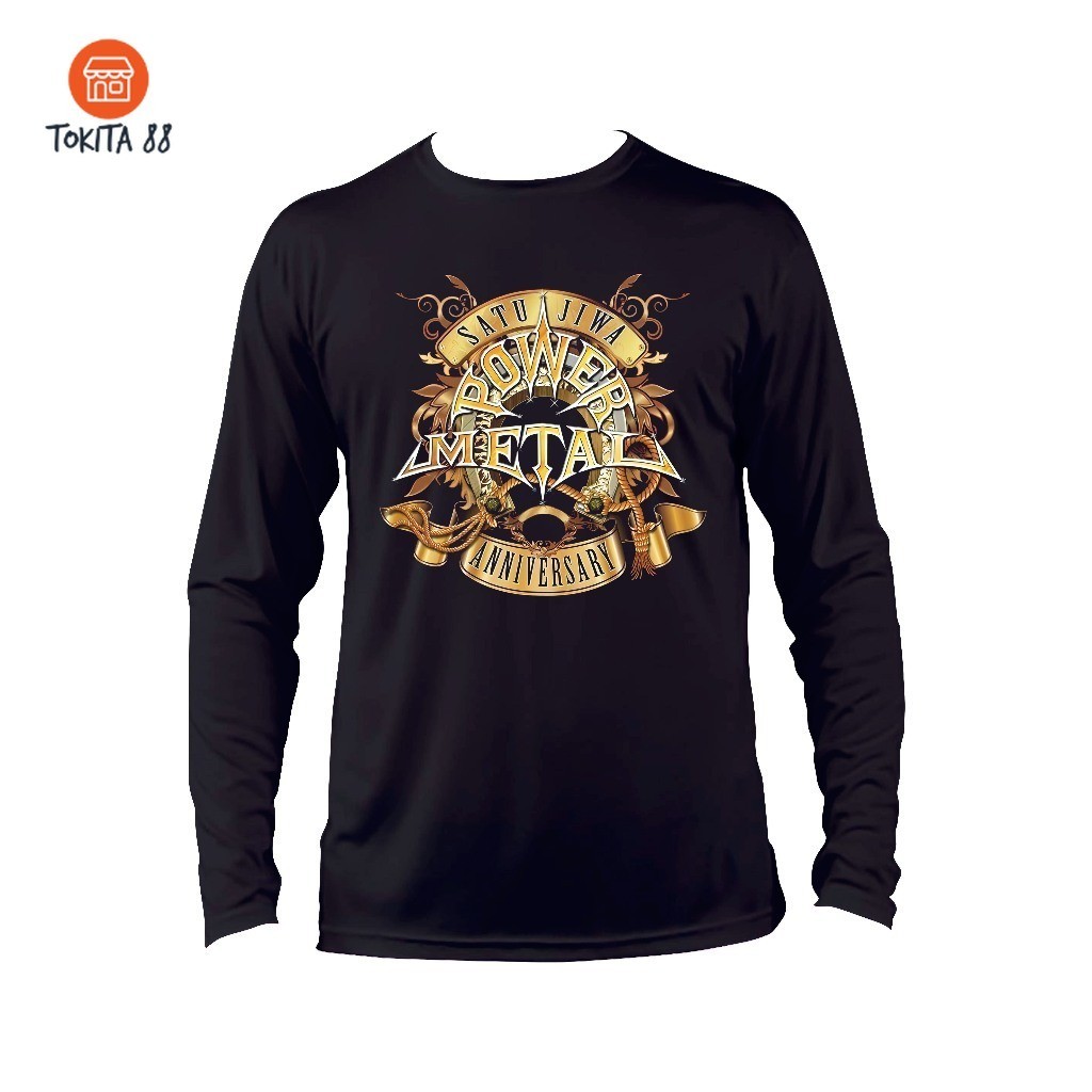 Kaos Band POWER METAL SATU JIWA T-shirt Power Metal Baju Rock Metal kaos Distro Pria Katun Combed