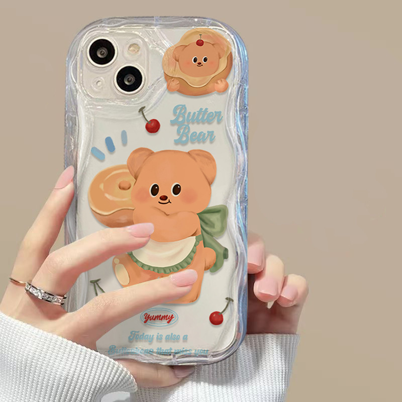 Cute Casing Ponsel Mentega hp iPhone 15 Pro Max iPhone 11 case ip 12 14 Casing iPhone Ponsel Mini Be