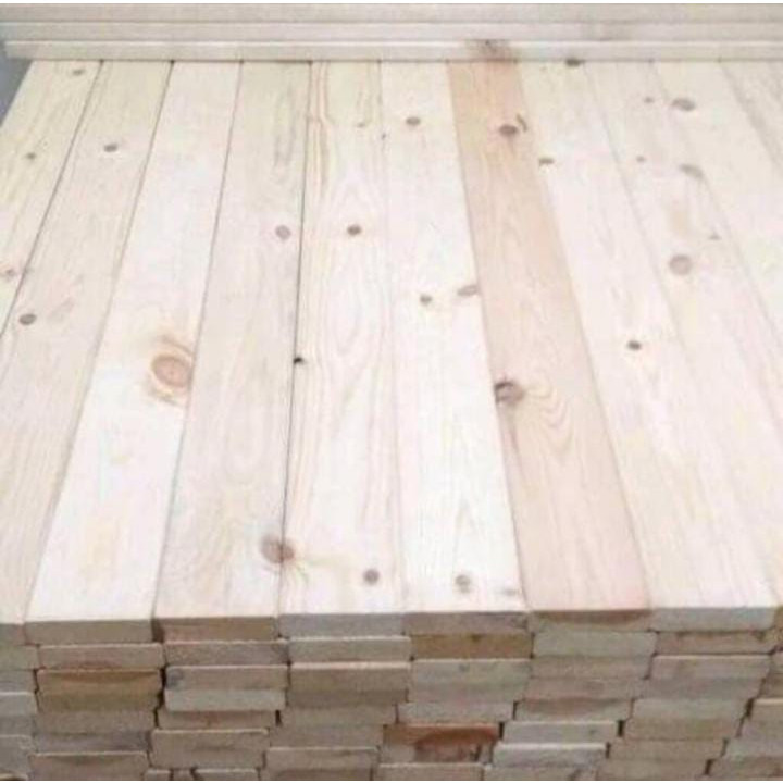 Papan Kayu Palet Pinus Jati Belanda Serut Amplas Halus Ukuran Custom