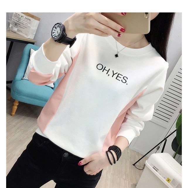 Kaos Wanita Lengan Panjang Murah Sweater Wanita Lengan Panjang