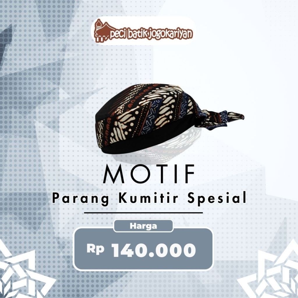 Peci Batik Jogokariyan Motif Parang Spesial Original