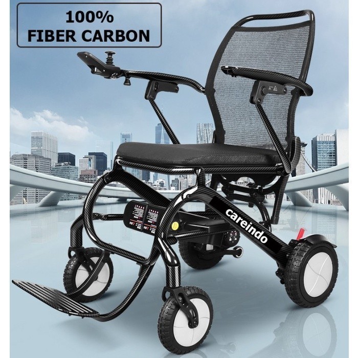 Kursi Roda Elektrik Trveling Careindo Full Carbon Fiber