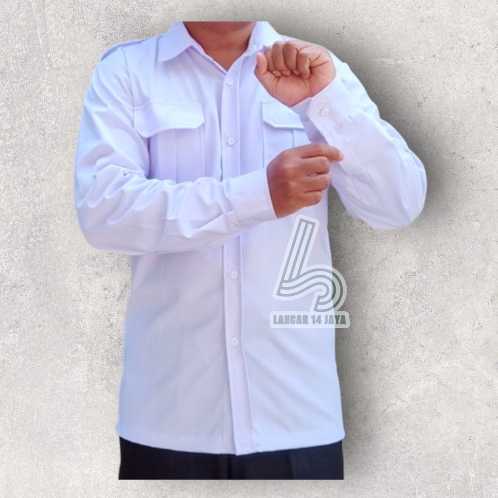 Kemeja Putih Pns Baju pdh Putih Baju atasan putih Pns pria lengan Panjang Seragam Putih PNS Murah