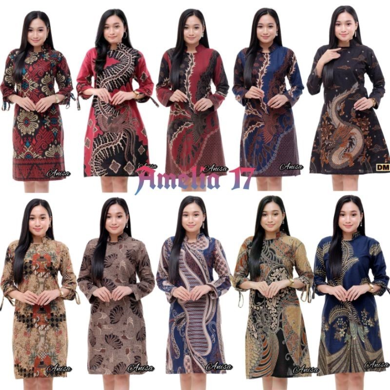 Tunik batik wanita kekinian terbaru / baju batik tunik atasan muslim / tunik batik kantor / tunik ba