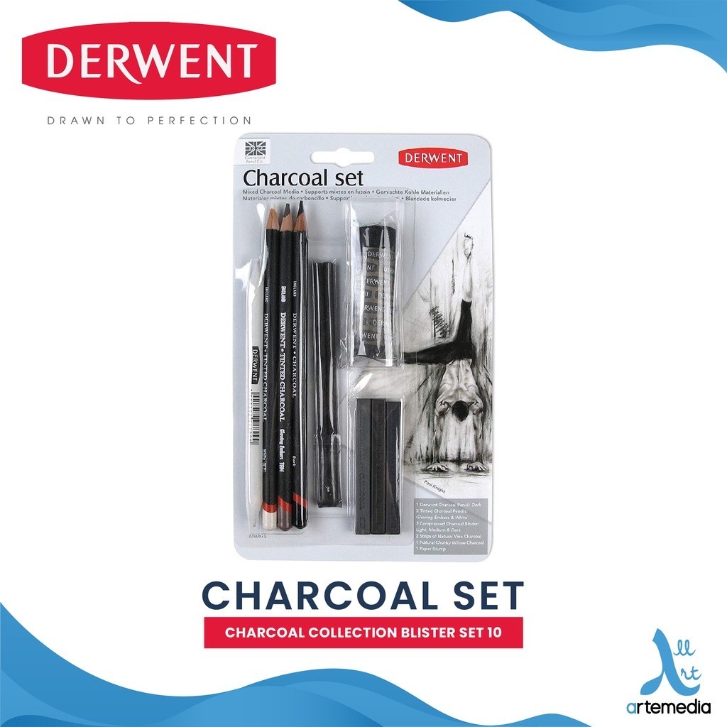 

Derwent Charcoal Collection 10 Blister Set Pensil Arang