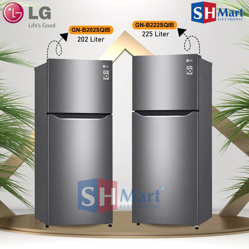 FROMO SHOP SALE KULKAS LG 2 PINTU GN-B202SQIB / GN-B222SQIB SMART INVERTER KOMPRESSOR GARANSI RESMI