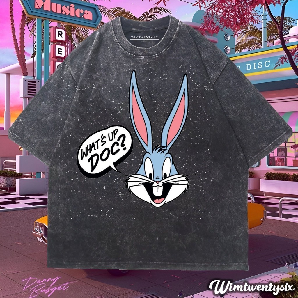 Wimtwentysix “looney tunes bugs bunny the doc” kaos oversized washing | vintage tee