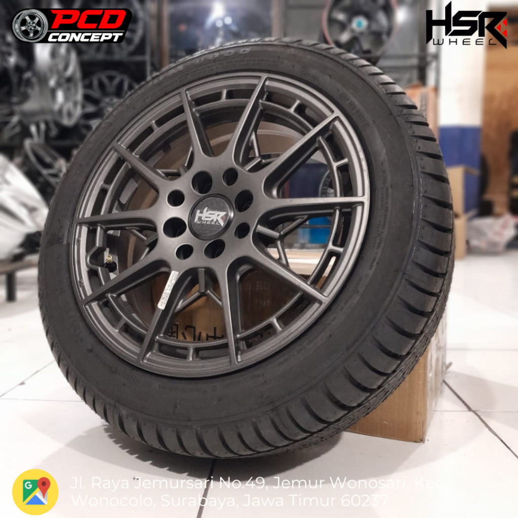 Paket Murah Velg Mobil Ring 15 HSR CK05 Plus Ban Accelera ( 4 Velg dan Ban )