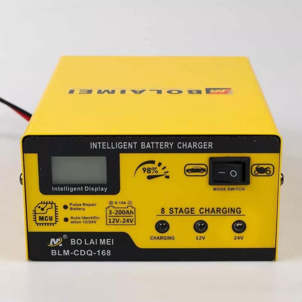 Casan Aki Mobil Motor 12 dan 24 Volt 200AH 250 Watt Cas Otomatis Carger Battery Auto On Off Digital 