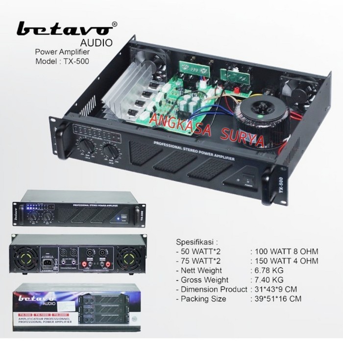 Power Ampli BETAVO TX 500 TX500 ORIGINAL Power Amplifier