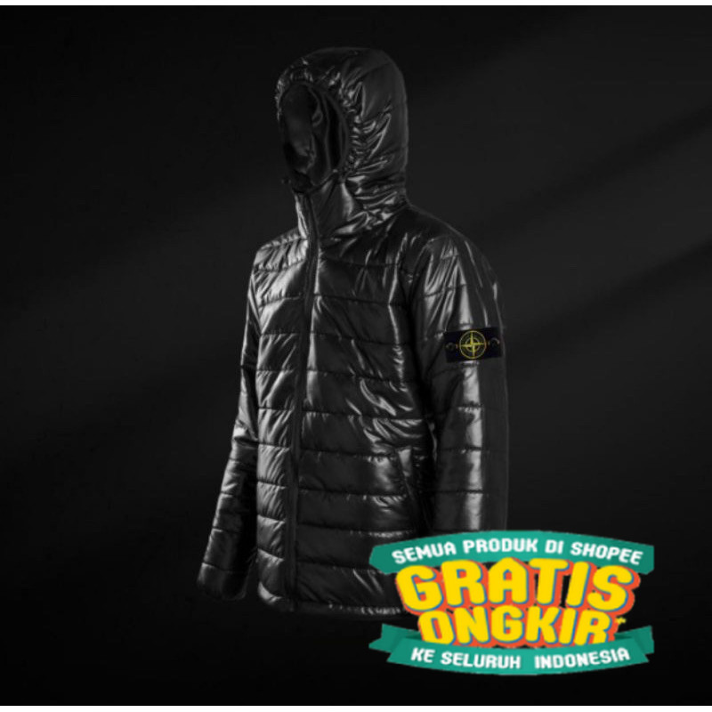 Jaket puffer stone isslandd / Jaket gelembung island full lable and tagg/ Best seller
