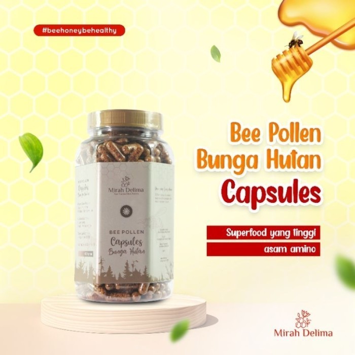 

Raw Bee Pollen Capsules - Natures Super Food - Bunga Hutan