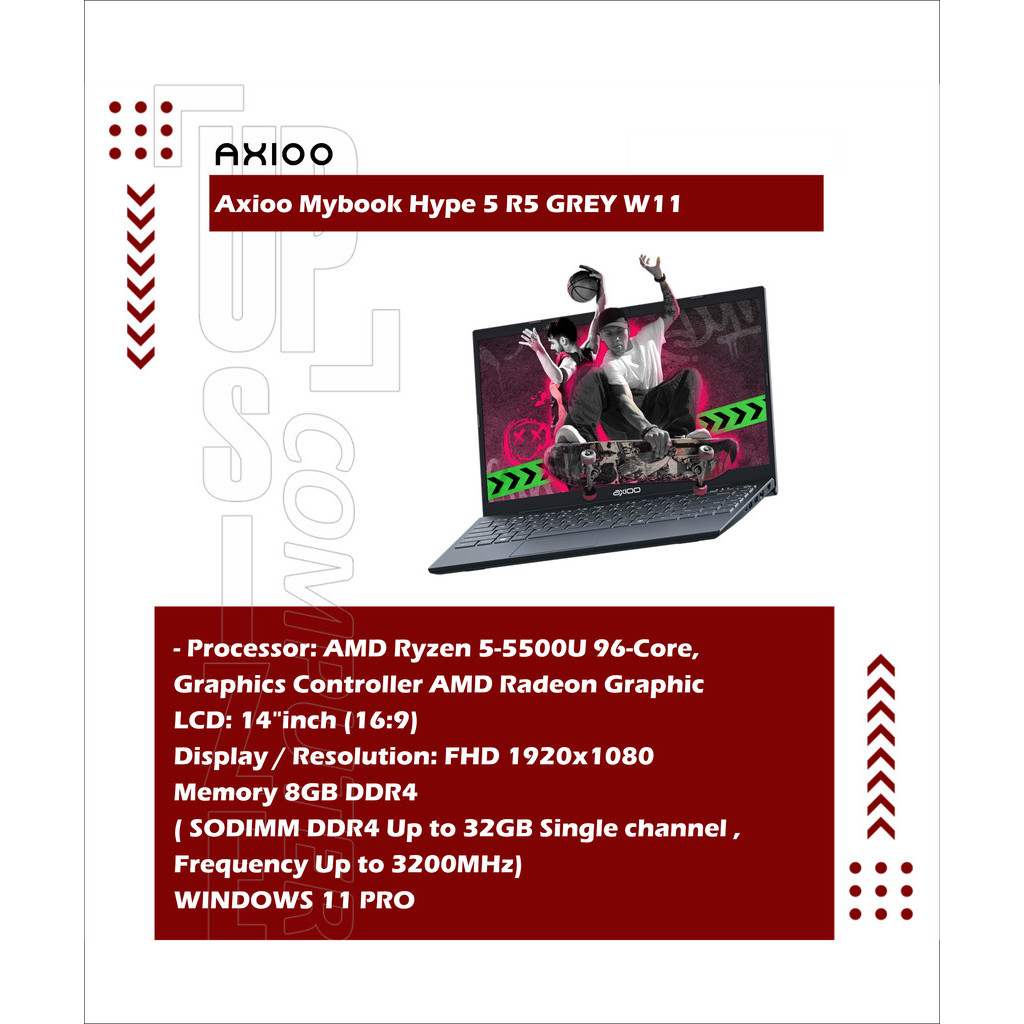 Axioo Mybook Hype 5 i5 W11 PRO GREY