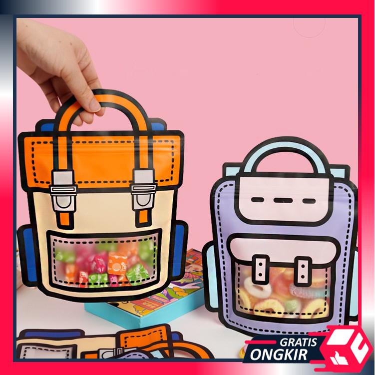 

Gratis Ongkir - 6254 Plastik Bungkusan Ziplock Model Standing / Tas Zip Hadiah atau Souvenir Ulang Tahun