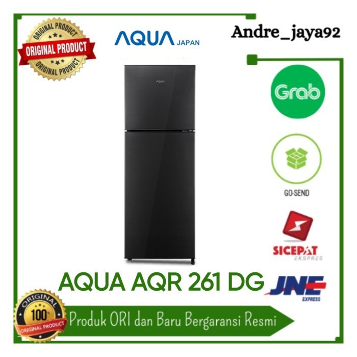 AQUA Elektronik Kulkas 2 Pintu AQR D261 (DG) 203 Liter