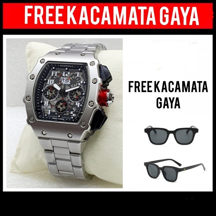 PROMO... JAM TANGAN Pria RM 11 - 03 chrono aktif free kacamata