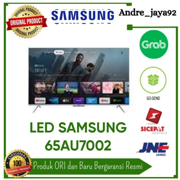 SAMSUNG 65 Inch Crystal UHD 4K Smart TV UA65AU7002