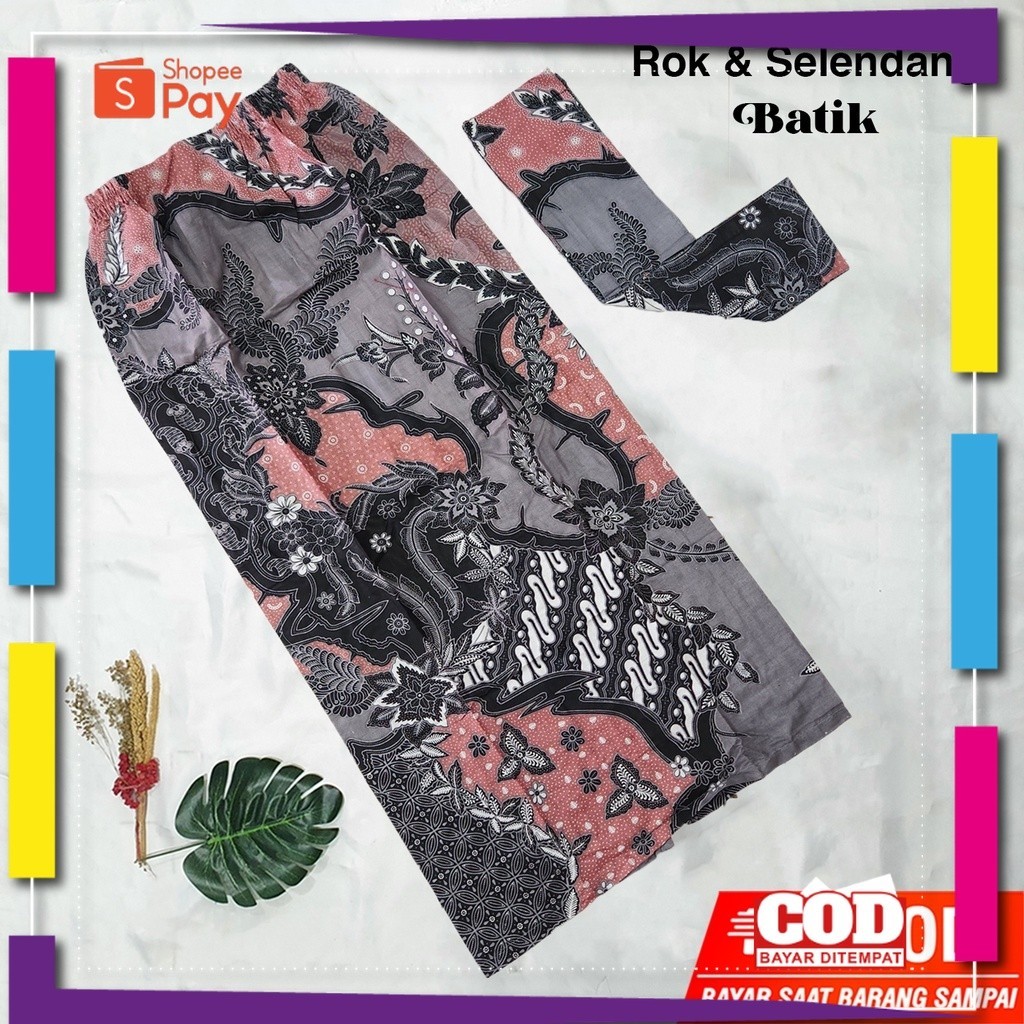 KAIN LEMBUT HALUS ADEM TEBAL / AZKANA BATIK - Rok Span Wanita Sheera Rose Pinggang Karet Rok Span Pa