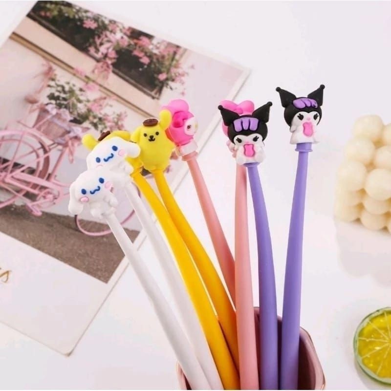 

{SSLK} PULPEN SANRIO GOYANG/PULPEN SANRIO LENTUR/PULPEN LETOY/PULPEN KUROMI LENTUR