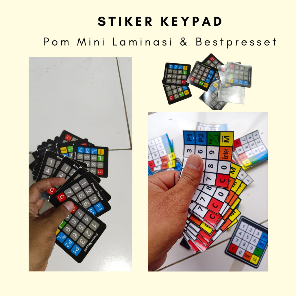 

Stiker Variasi Keypad Pom Mini Pertamini Laminasi & Best Presset Anti Air