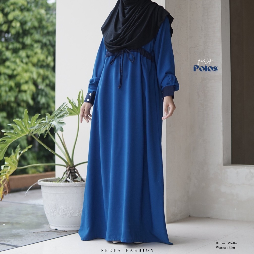 GAMIS KOMBINASI 2 WARNA POLOS BAHAN WOLFIS SUPER NYAMAN