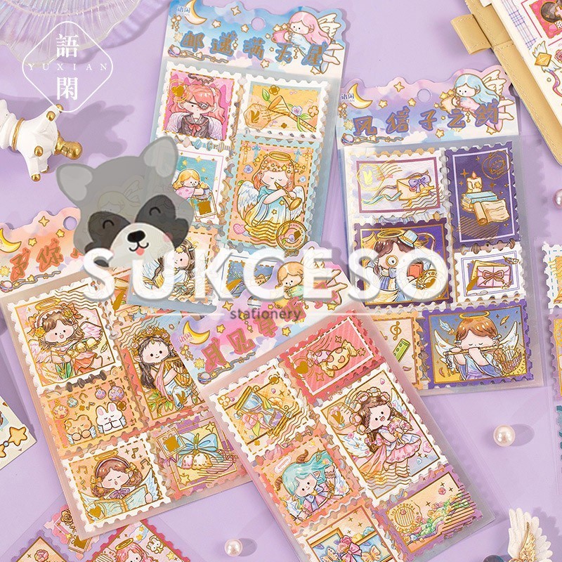 

Kindling Angel Deco Stickers / Sticker Hologram Berkarakter Lucu