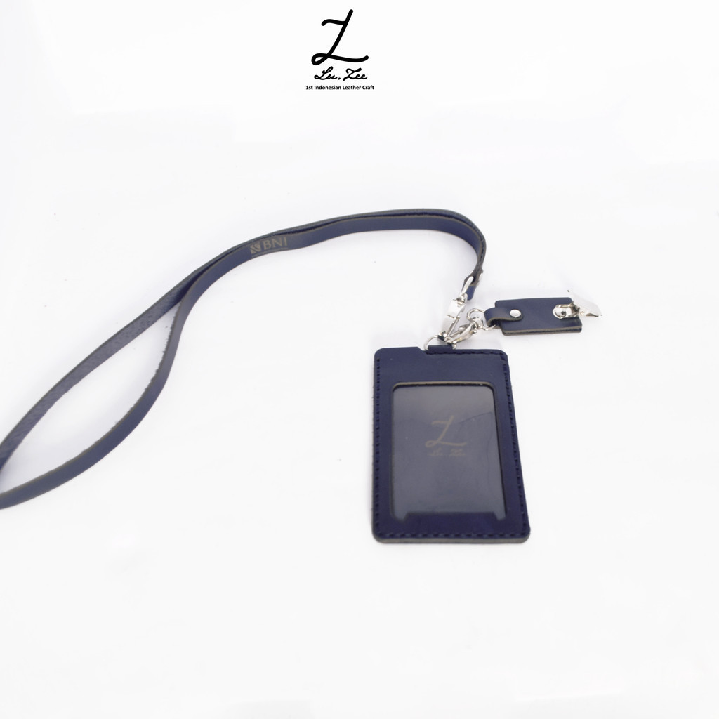 

Luzee Lanyard Id Card Name Tage Kulit Asli Custom Nama Logo Perusahaan