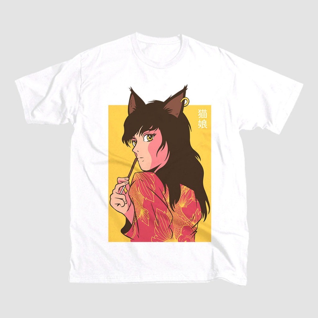 Kaos Anime 90s Lofi 1044 ANIME KARTUN WHITE