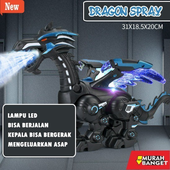 mainan anak robot yang lagi viral- Mainan Anak Laki-Laki Spray Dragon Mengeluarkan Asap