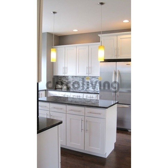 Kitchen Set Bawah 150 Cm 4 Pintu Lapis Hpl Motif Marmer Hitam (Non Rakitan Costume Desain Sudah Jadi