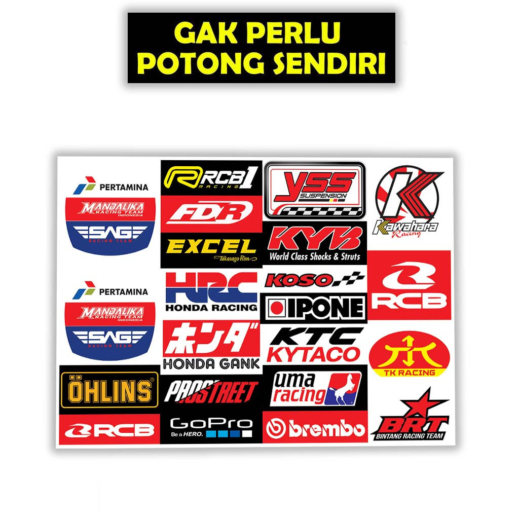 Stiker Pack Sponsor Racing, Stiker Motor, Sticker Motor, Stiker Motor Keren, Stiker Racing Motor