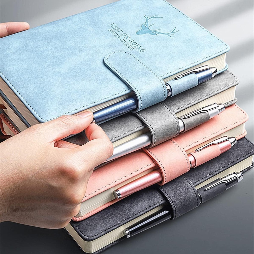 

Buku Catatan Harian Notebook Cover Kulit Magnetic Buckle A5