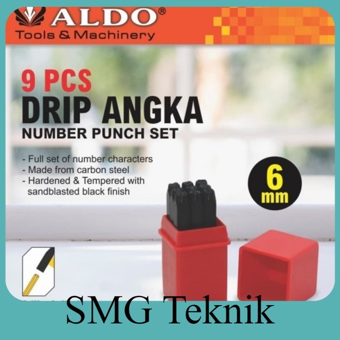 

Berkualitas DRIP ANGKA 6MM X 9 PCS PON NUMBER PUNCH 0 - 9 6 MM STR653
