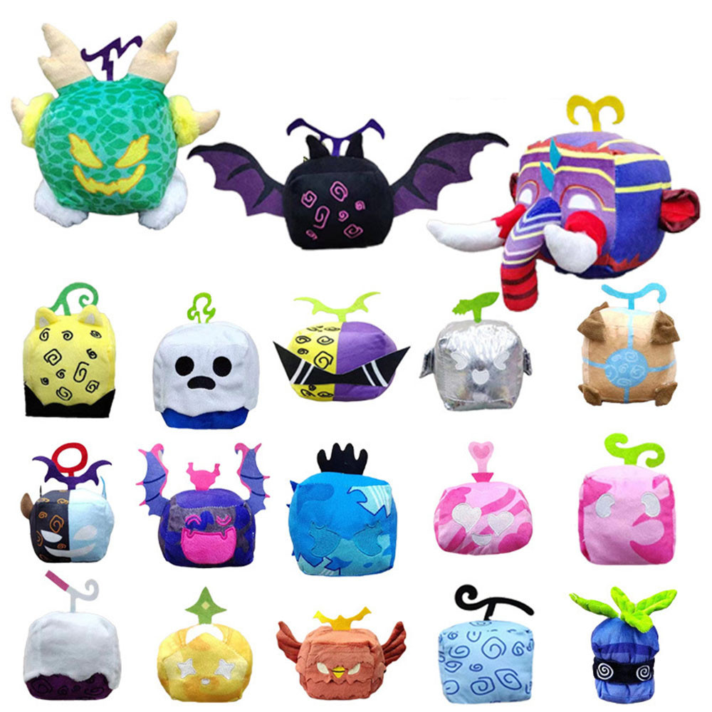 Blox Fruits / frut Roblox Anime Game Plush Toy Fruit Leopard Ptern Box Plushies 11-15cm Soft Stuffed