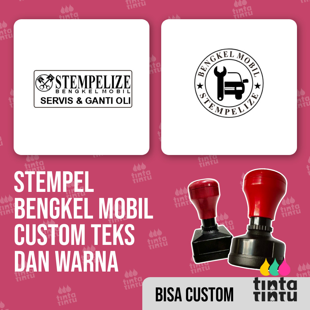 

Stempel Bengkel Mobil Custom Teks dan Warna