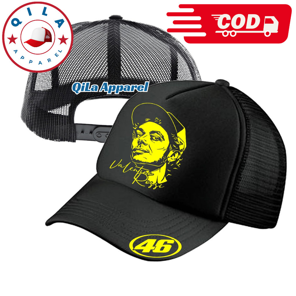 QiLa Apparel Topi Trucker VALENTINO ROSSI - Topi Distro VALENTINO ROSSI Logo - Topi VALENTINO ROSSI 