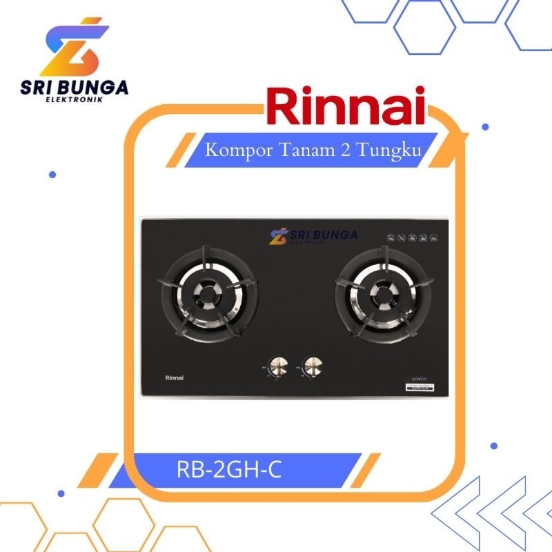 Kompor Tanam 2 Tungku RINNAI RB-2GH-C BK