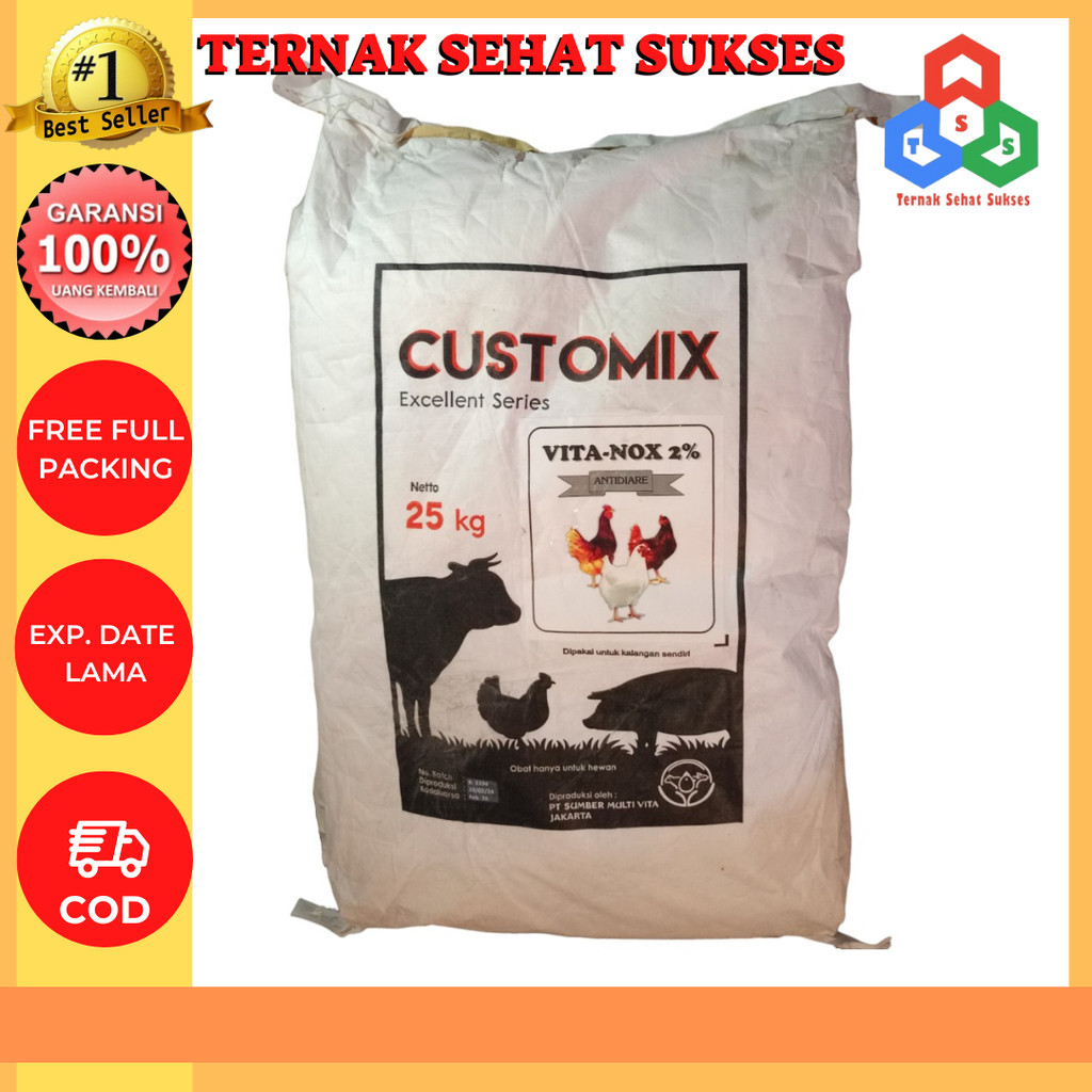 Vitanox 25 kg - Premix Pemacu Pertumbuhan & Penambah Berat Badan Hewan TSS1