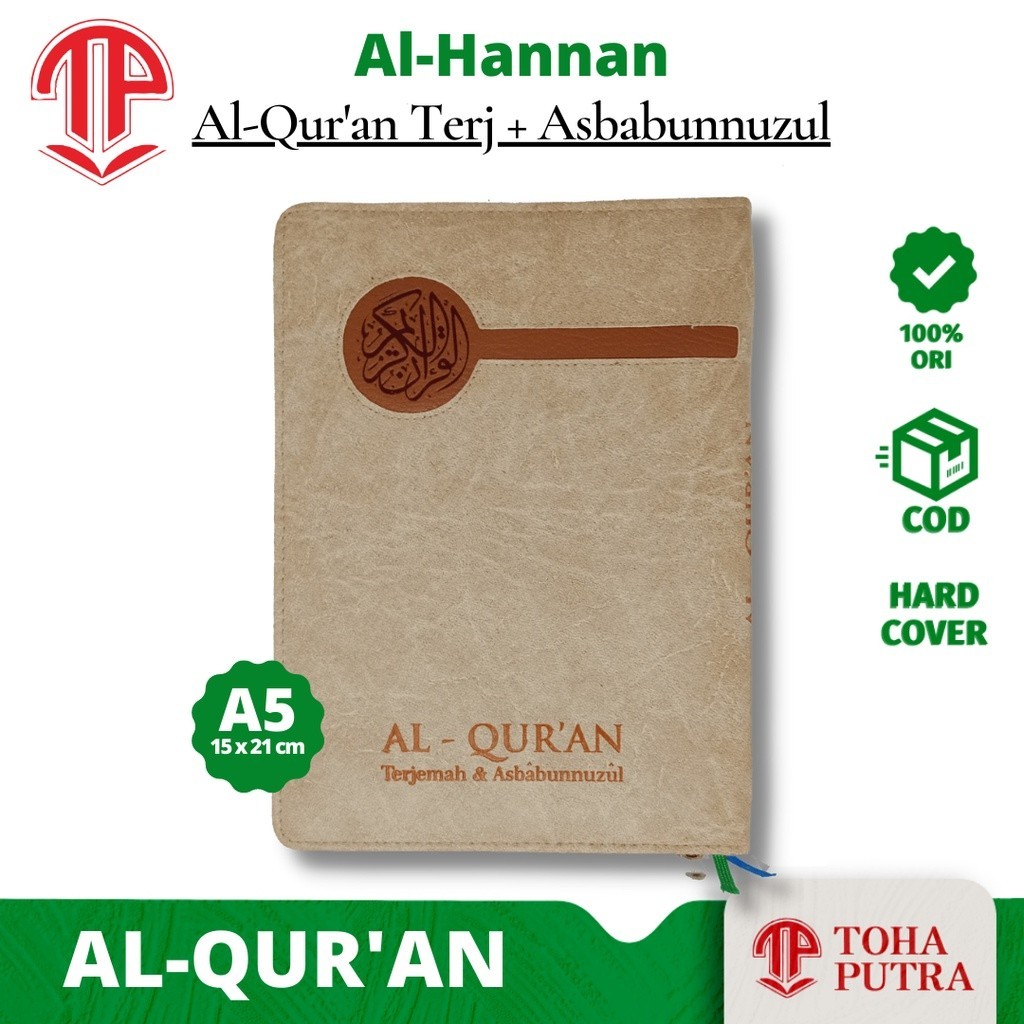 Alquran AL-HANAN  Resleting A5 15X21 cm Terjemah & asbabun nuzul _ alquran al quran qur'an resleting