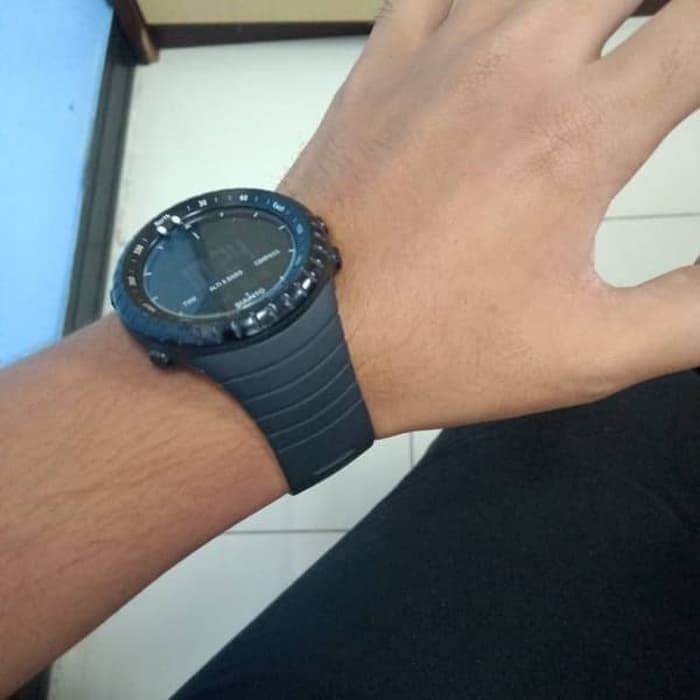 [New Trendy] Tali jam tangan strap rubber + clasp strap suunto core Black