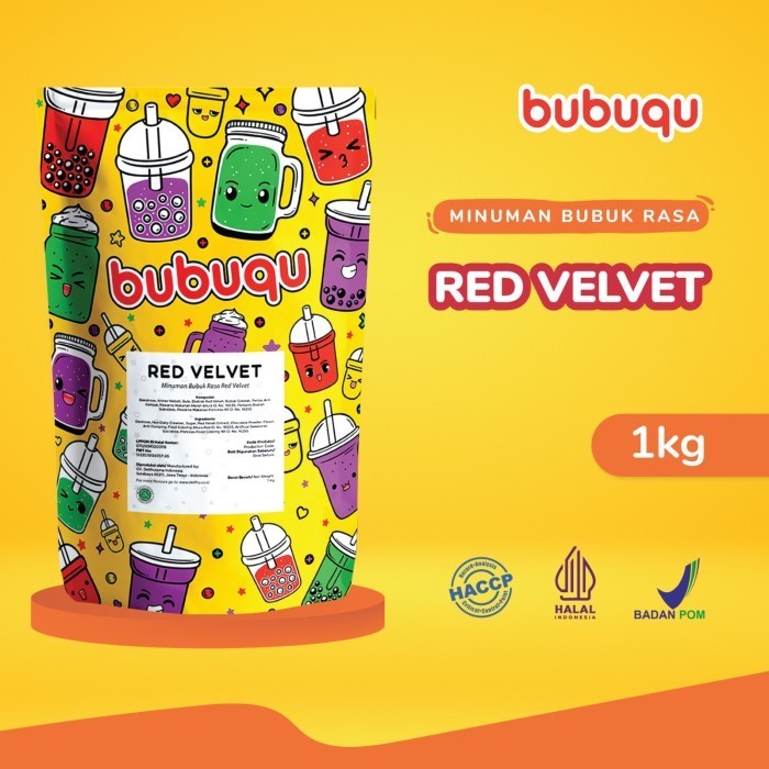 

[Ready] Red Velvet Powder Drink Bubuqu 1 Kg - Minuman Bubuk Red Velvet