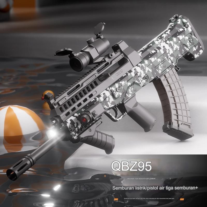 Pistol Air Elektrik Pistol Air Penyerapan Air Otomatis Tekanan Tinggi Mainan Anak Pistol Air Jangkau