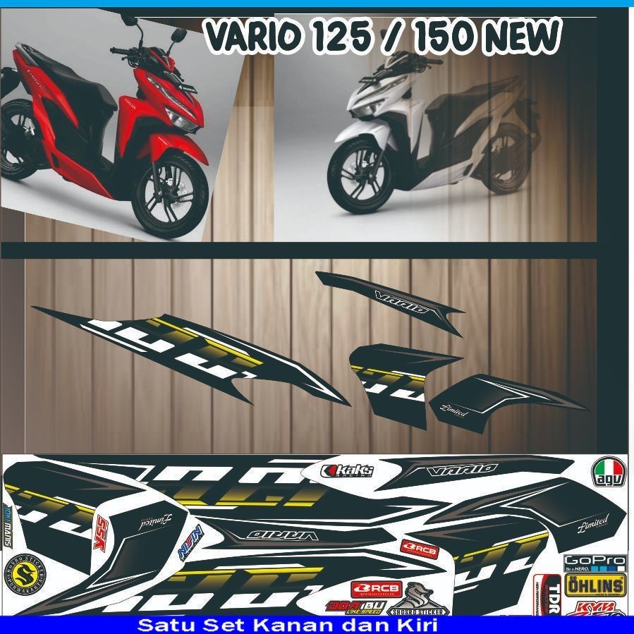 STIKER STRIPING VARIASI VARIO 125 STIKER MOTOR HONDA VARIO 150 / 125 NEW MOTIF ELEGAN SIMPLE /COD