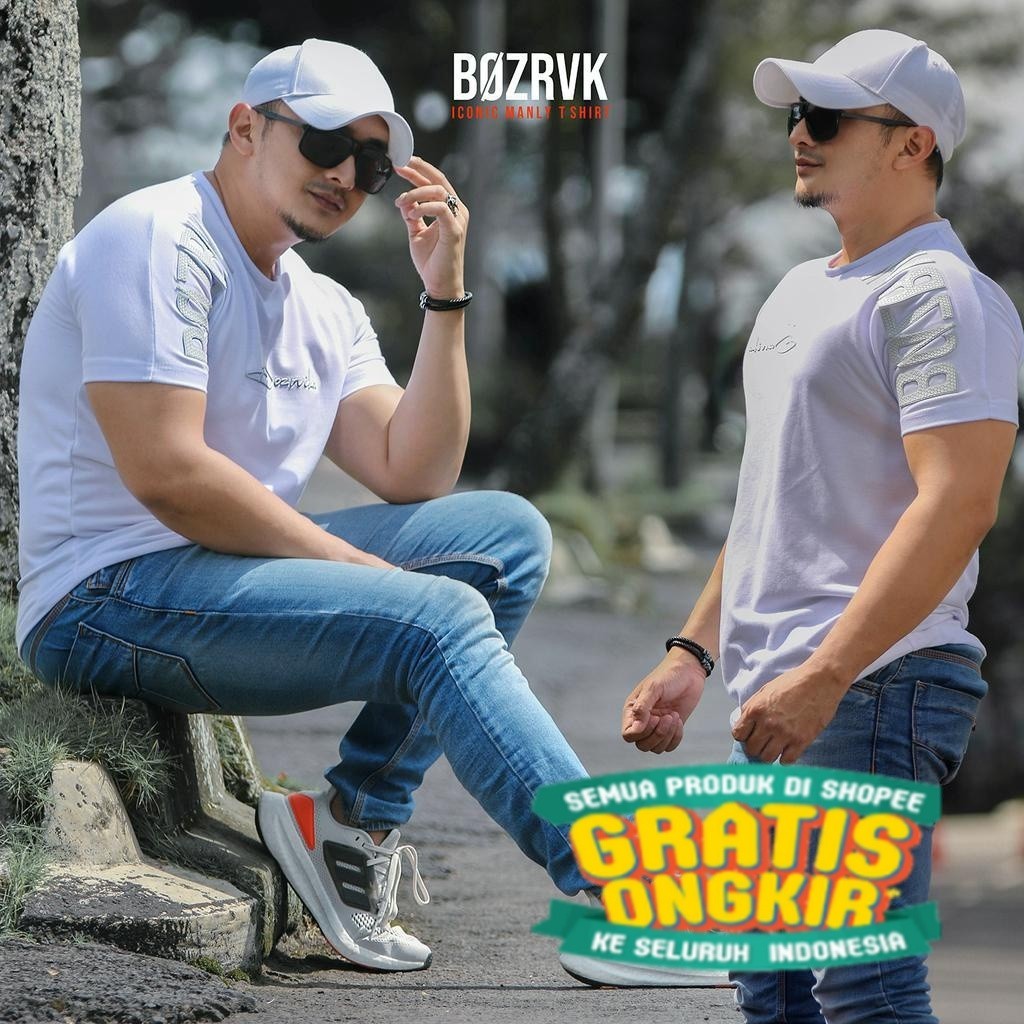 Kaos Putih Simple | BOZRVK | Baju Kaos Tactical | Tactical Pria | Kaos Taktikal | Kaos Tactical Pria