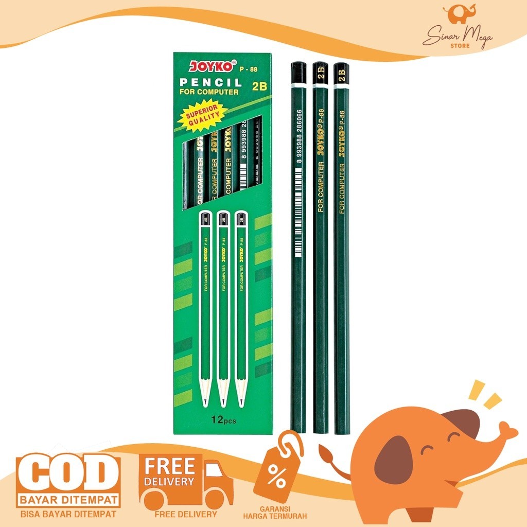 

Joyko Pensil / Pinsil 2B P-88 DIJUAL LUSINAN