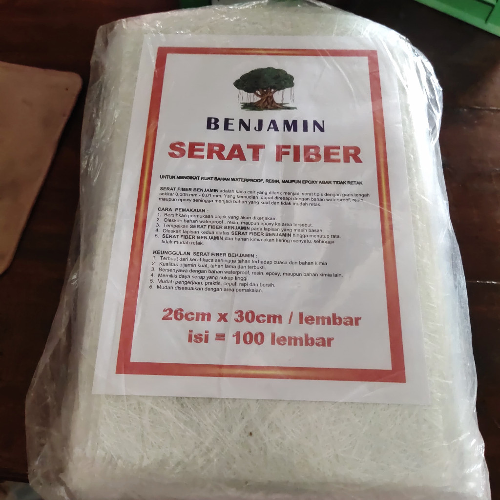 Serat Fiber Kain Kasa Serabut Fiberglass Aquaproof Anti Bocor 30cm x 26 cm (PACK) 100 Pcs