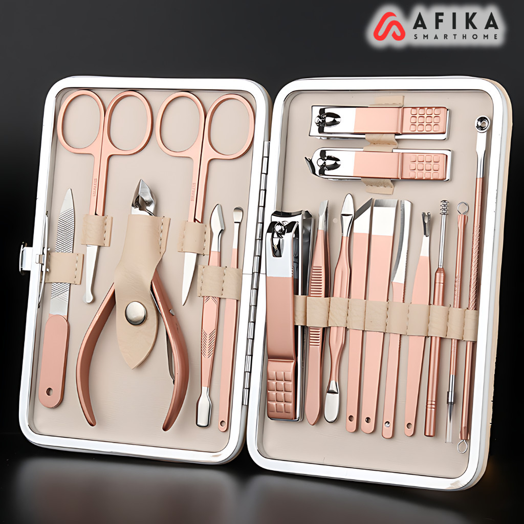 Set Gunting Kuku Nail Art Manicure Pedicure 18 PCS