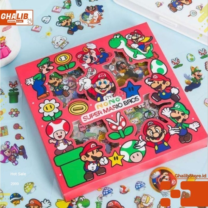 SUPER MARIO BROS Sticker Box NONO / 2D Dekorasi Anak LAKI LAKI Journal Aesthetic /Jurnal Binder Stik