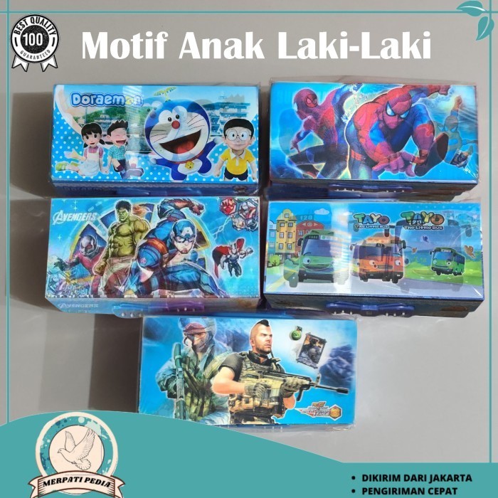 

✨NEW✨ -Tempat Pensil 3 Dimensi Kode Kotak Pensil Kode 3D MP - Motif Cowo